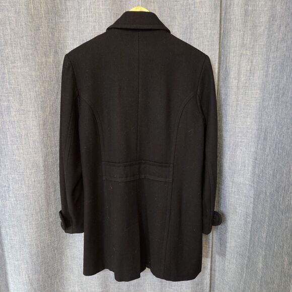 GAP Wool Blend Car Coat Women's MP Black Hidden Buttons Lined - Picture 10 of 11